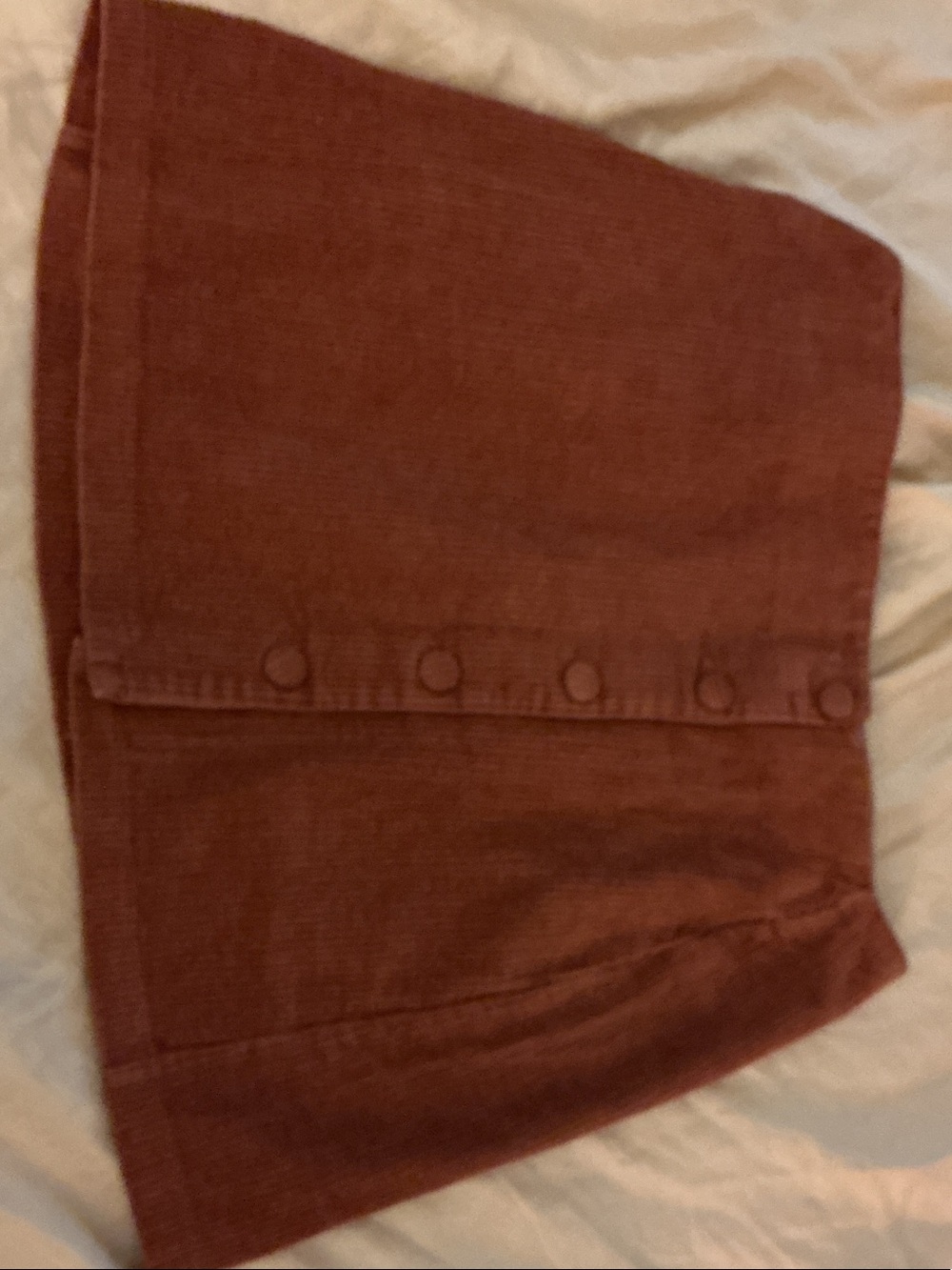 Lulus Button-Front Corduroy skirt in Rust